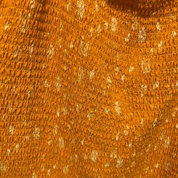 Torrid Dandelion Challis Smocked Crop Cami Yellow Tank top, Multi Floral, Size 3 - Picture 7 of 10